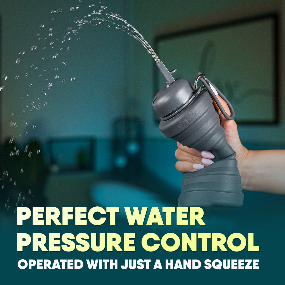 Portable Foldable Spray Shattaf – 600ml Handheld Travel Bidet Bottle | Easy to Use, Compact & Leak-Proof Design | Eco-Friendly Hygiene Solution for Home, Office & Travel