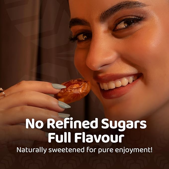 Milaf Safawi Premium Dates Pouch | Fresh, Soft, Delicious & Juicy | Distinct Sweet Taste | No Additives or Preservatives | Ideal for Snacking or Cooking | Can Support a Healthy, Balanced Diet