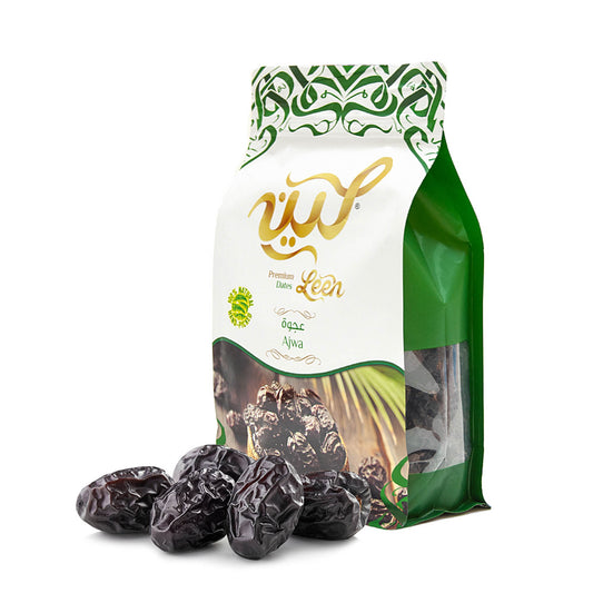 Leen Premium Ajwa Dates –  Resealable Zipper Pouch | Fresh Authentic Ajwa from Al-Madinah Al-Munawarah | Natural, Soft & Rich Flavor | Premium Saudi Dates