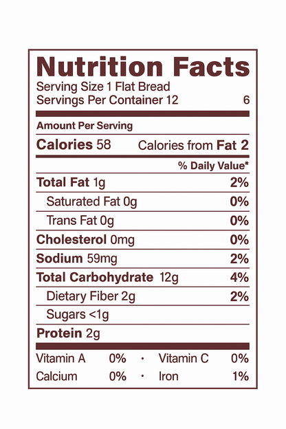 Phoenicia Fresh Zaatar Bread Baked With Thyme & sesame, Large 2pcs, 12oz, (340g)