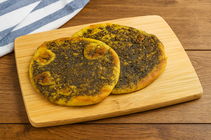 Phoenicia Fresh Zaatar Bread Baked With Thyme & sesame, Large 2pcs, 12oz, (340g)