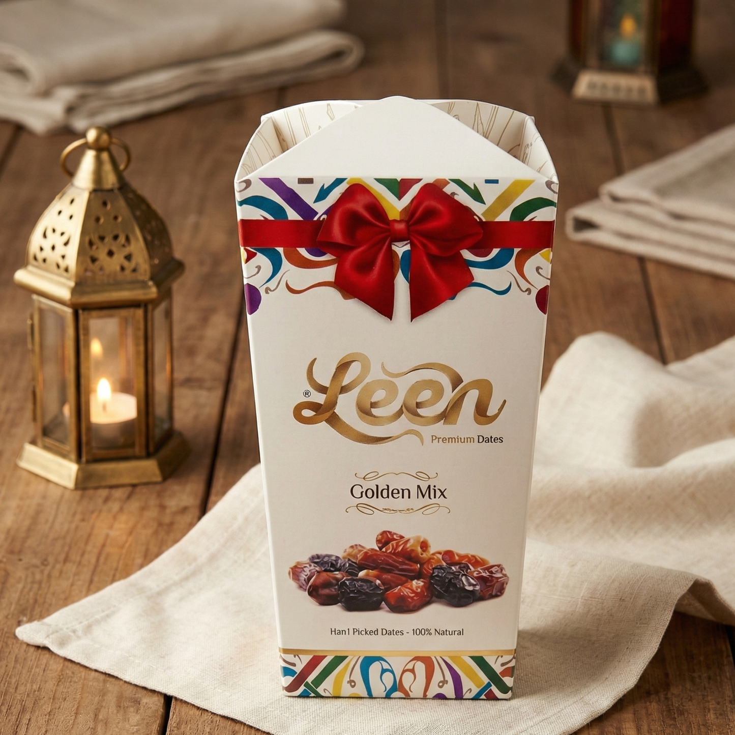 Premium Golden Mix Dates from Madinah, Saudi Arabia – Elegant Gift Box, Handpicked Assorted Dates, Natural & Fresh, 250g