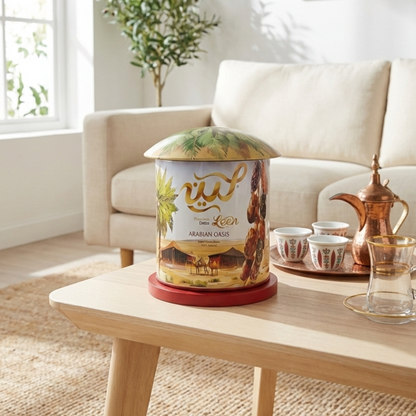 Premium Golden Mix Dates from Madinah, Saudi Arabia – Arabian Oasis Gift Can, Handpicked Assorted Dates, Natural & Fresh, 220g