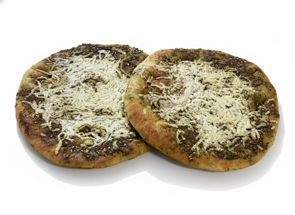 Phoenicia Fresh Zaatar & Cheese Bread Baked With Thyme, sesame, & Akawi Cheese, Large 2pcs, 13.5oz, (383g)