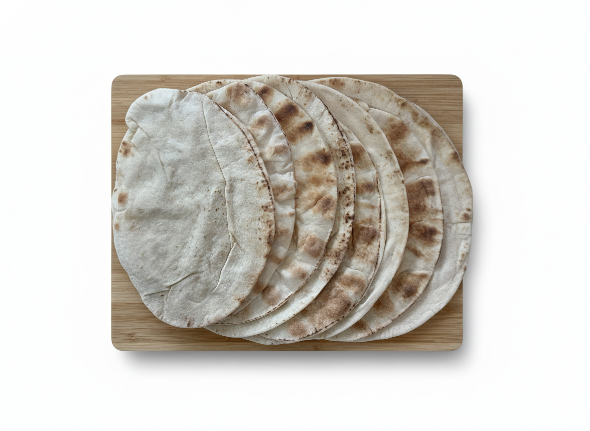 Phoenicia Pita Pocket Fresh White Bread, Large 9pcs, 24oz, (681g)