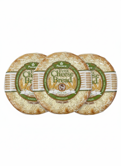 Phoenicia Feta Cheese Bread – Authentic Middle Eastern Flatbread Filled with Fresh Feta Cheese | Soft, Savory & Ready to Heat | 2 Pieces (411g Total)