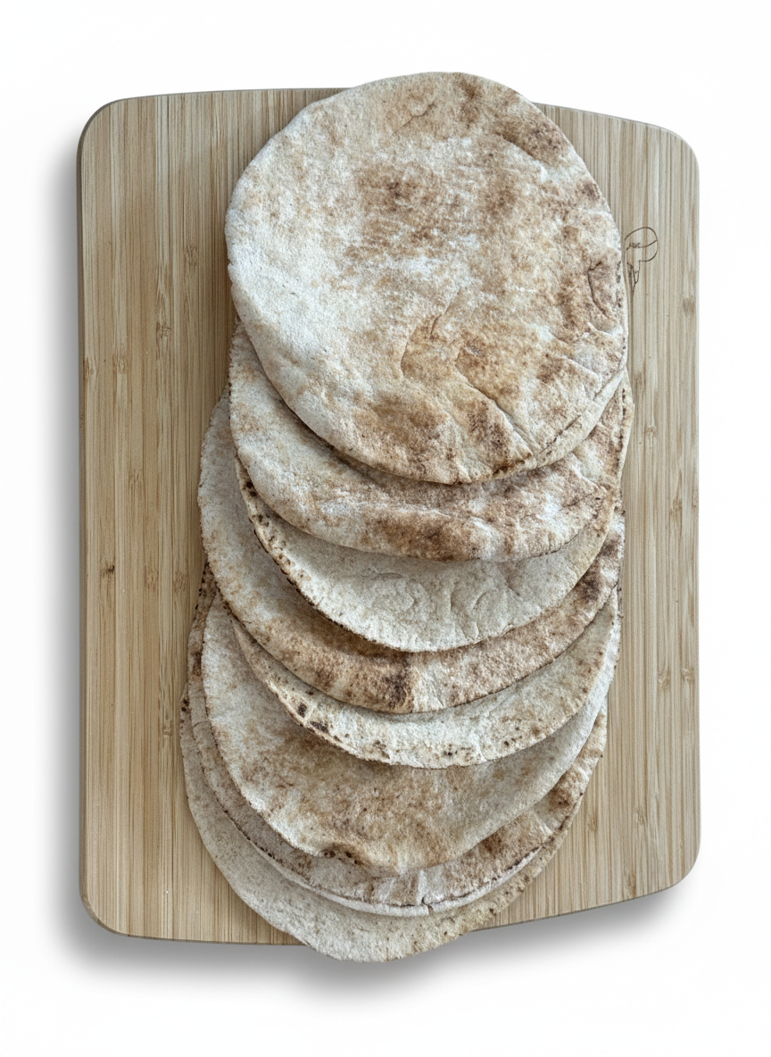 Phoenicia Pita Pocket Fresh Whole Wheat Bread, Medium 8pcs, 11oz, (312g)