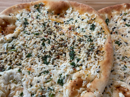 Phoenicia Herbed Akawi Cheese Bread – 2 Pieces (411g Total) | Authentic Middle Eastern Flatbread with Akawi Cheese & Herbs | Fresh Baked