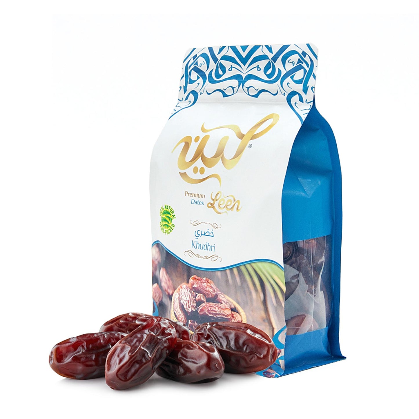 Leen Premium Khodri Dates – Resealable Zipper Pouch | Naturally Sweet with Rich, Traditional Taste | Authentic Saudi Dates | 100% Natural