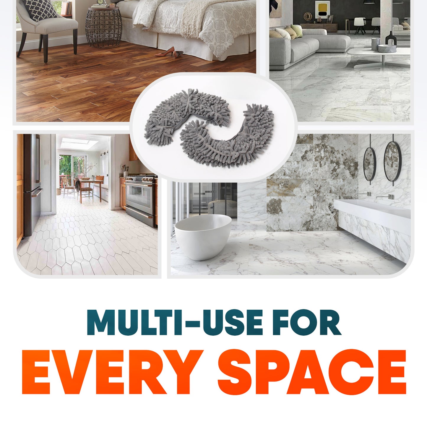 Microfiber Cleaning Slippers – Multi-Purpose Mop Shoes for Dust & Wet Surfaces | One Size Fits All | Reusable, Machine Washable, Non-Slip House Cleaning Slippers – Easy & Fun Floor Cleaning