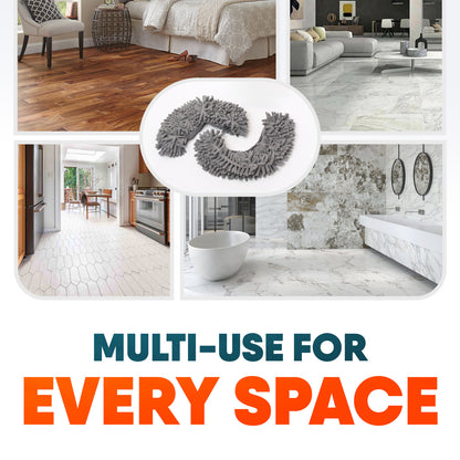 Microfiber Cleaning Slippers – Multi-Purpose Mop Shoes for Dust & Wet Surfaces | One Size Fits All | Reusable, Machine Washable, Non-Slip House Cleaning Slippers – Easy & Fun Floor Cleaning