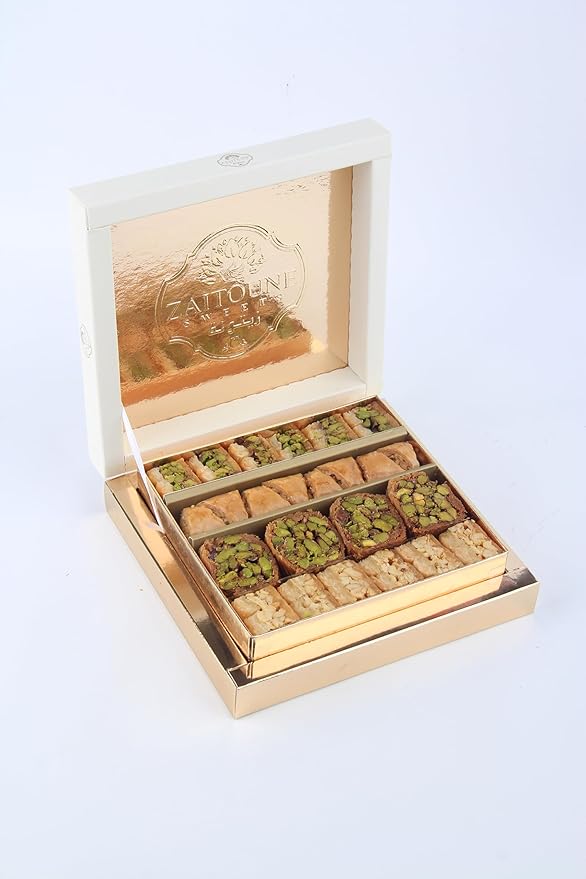 Zaitoune Deluxe Pistachio & Cashew Mix Baklava- 250g Mix Baklava