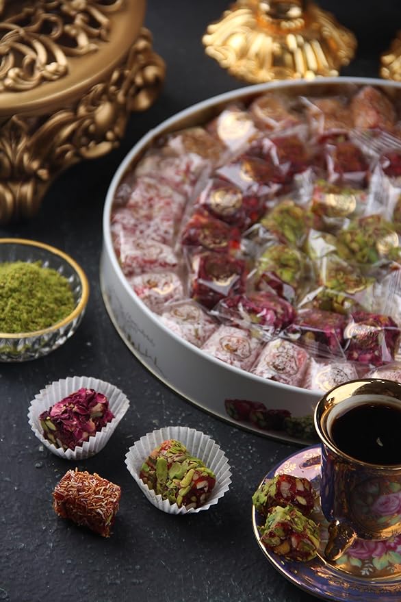 Zaitoune Premium Turkish Delight - Handcrafted from Turkey with Authentic Flavor - Perfect for Dessert Snack or Gift, 650G