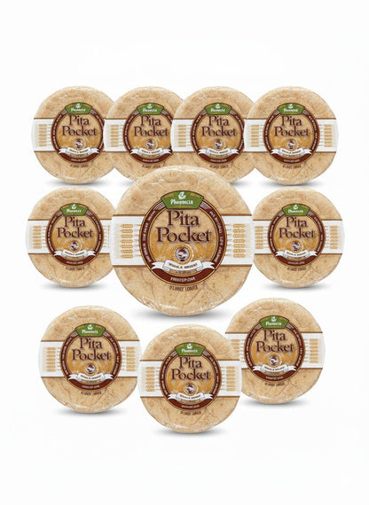 Phoenicia Pita Pocket Fresh Whole Wheat Bread, Small 12pcs